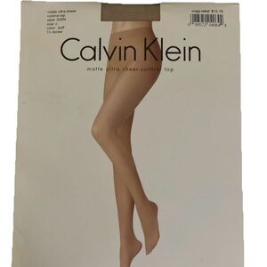 Calvin Klein NIP “Buff” Matte Ultrasheer Control Top Pantyhose NIP/Y2K